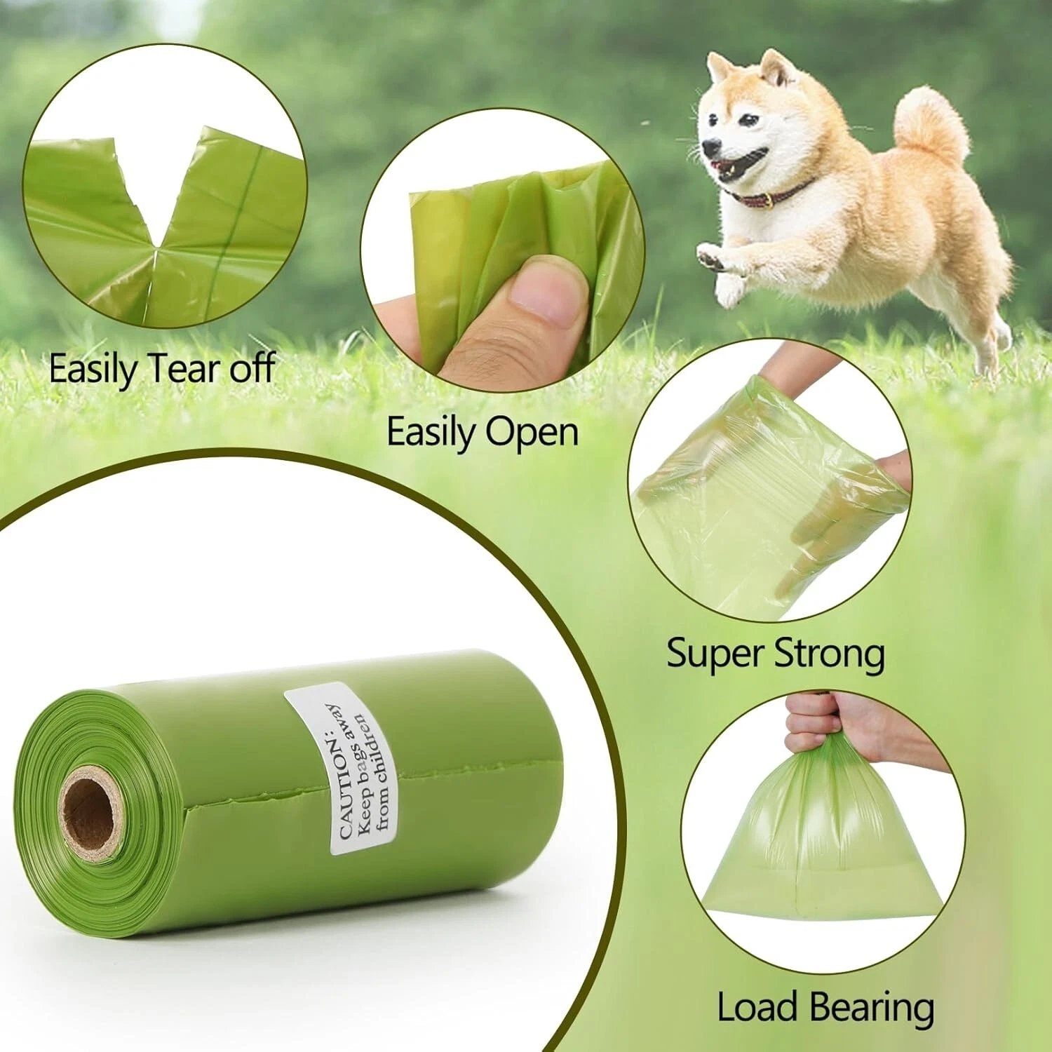 600 Dog Poop Bags Rolls Poo Waste Biodegradable Doggy Large Strong Thick Pet Eco - Image 6
