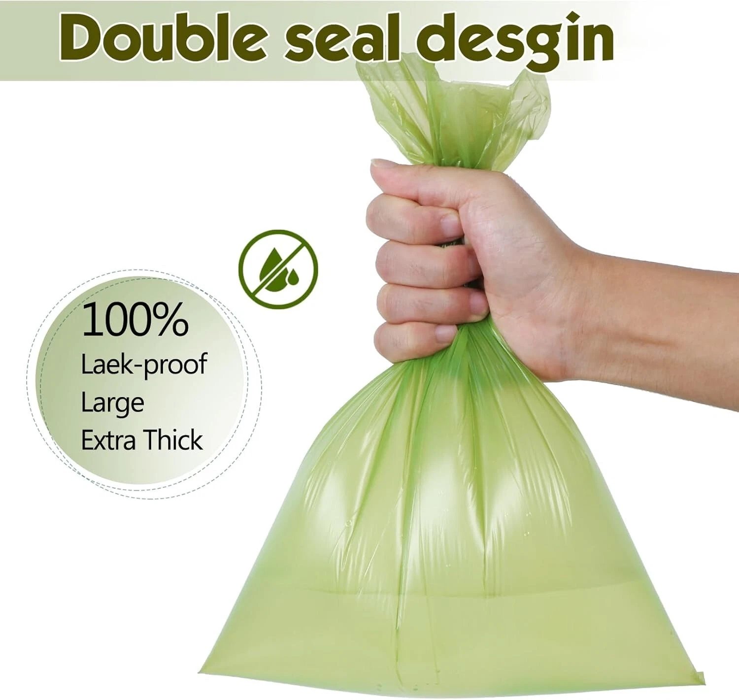 600 Dog Poop Bags Rolls Poo Waste Biodegradable Doggy Large Strong Thick Pet Eco - Image 7
