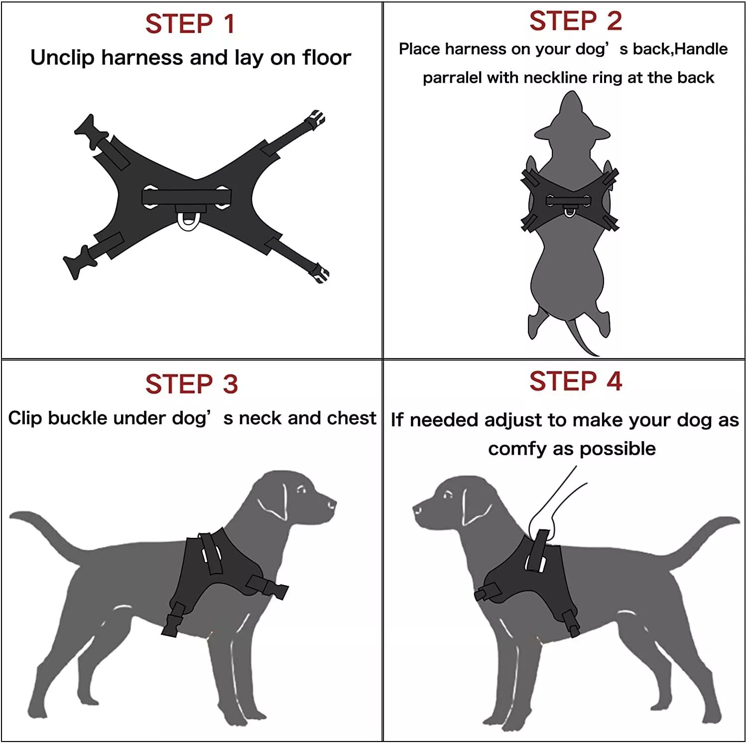 Dog Harness No Pull For Small Medium Large Dogs Anti Pull Strong And Adjustable - Image 4