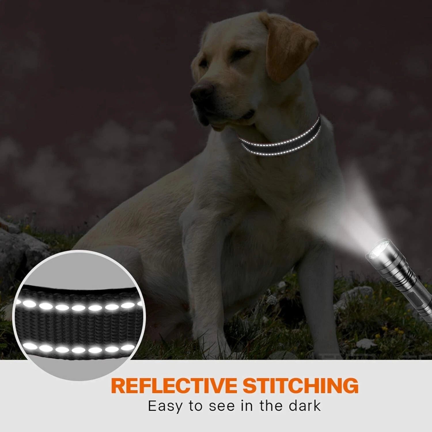 Dog Collar Reflective Adjustable Puppy Comfortable Padded Neoprene Small Medium - Image 9