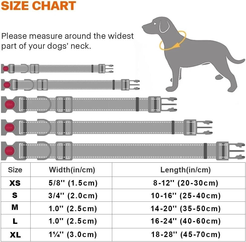 Dog Collar Reflective Adjustable Puppy Comfortable Padded Neoprene Small Medium - Image 13