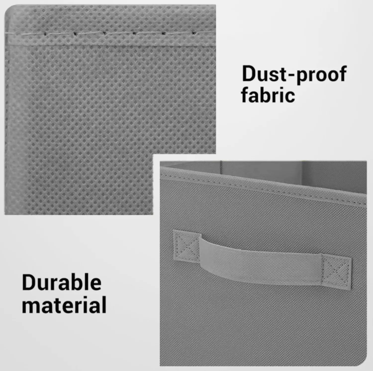 X4 Cube Storage Boxes Fabric Box Organiser Foldable Collapsible Canvas Basket - Image 8