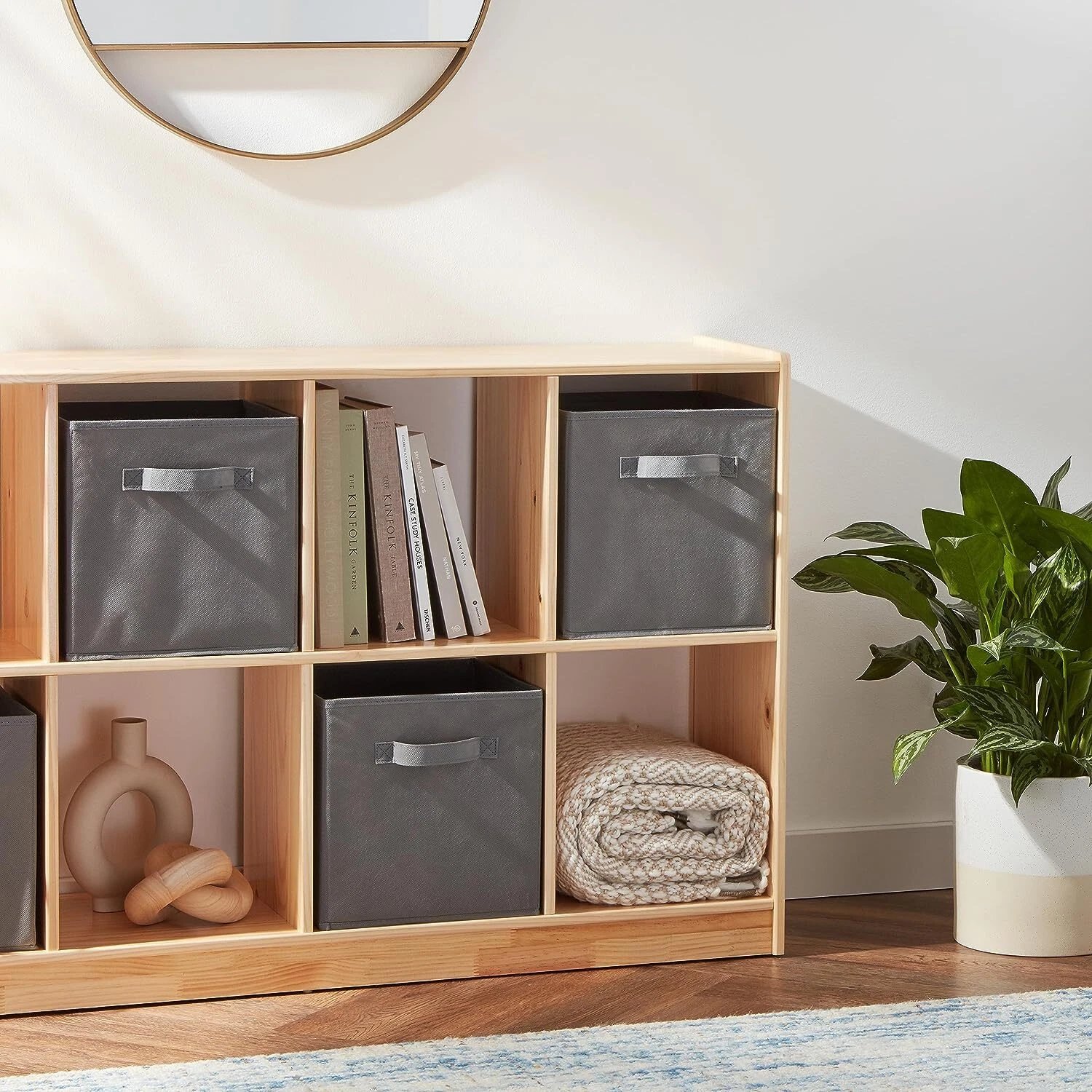 X4 Cube Storage Boxes Fabric Box Organiser Foldable Collapsible Canvas Basket - Image 16