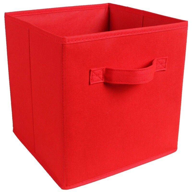 X4 Cube Storage Boxes Fabric Box Organiser Foldable Collapsible Canvas Basket - Image 29