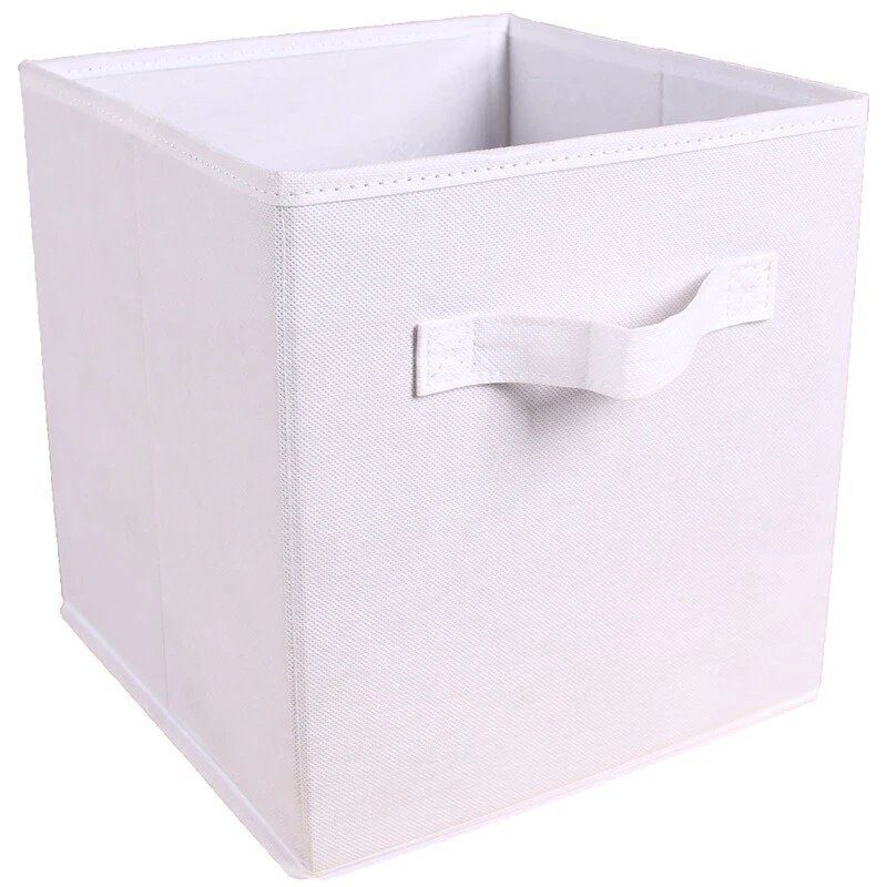X4 Cube Storage Boxes Fabric Box Organiser Foldable Collapsible Canvas Basket - Image 32