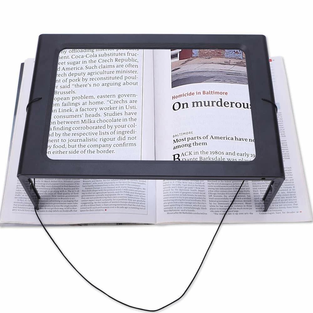 Large Magnifying Glass Hands Free With LED Light Magnifier Giant Reading sewing - Image 4