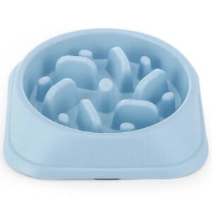 Dog Bowl Slow Feeder Pet Bowl Anti Bloating Anti Slip Feet Interactive Feed Dish