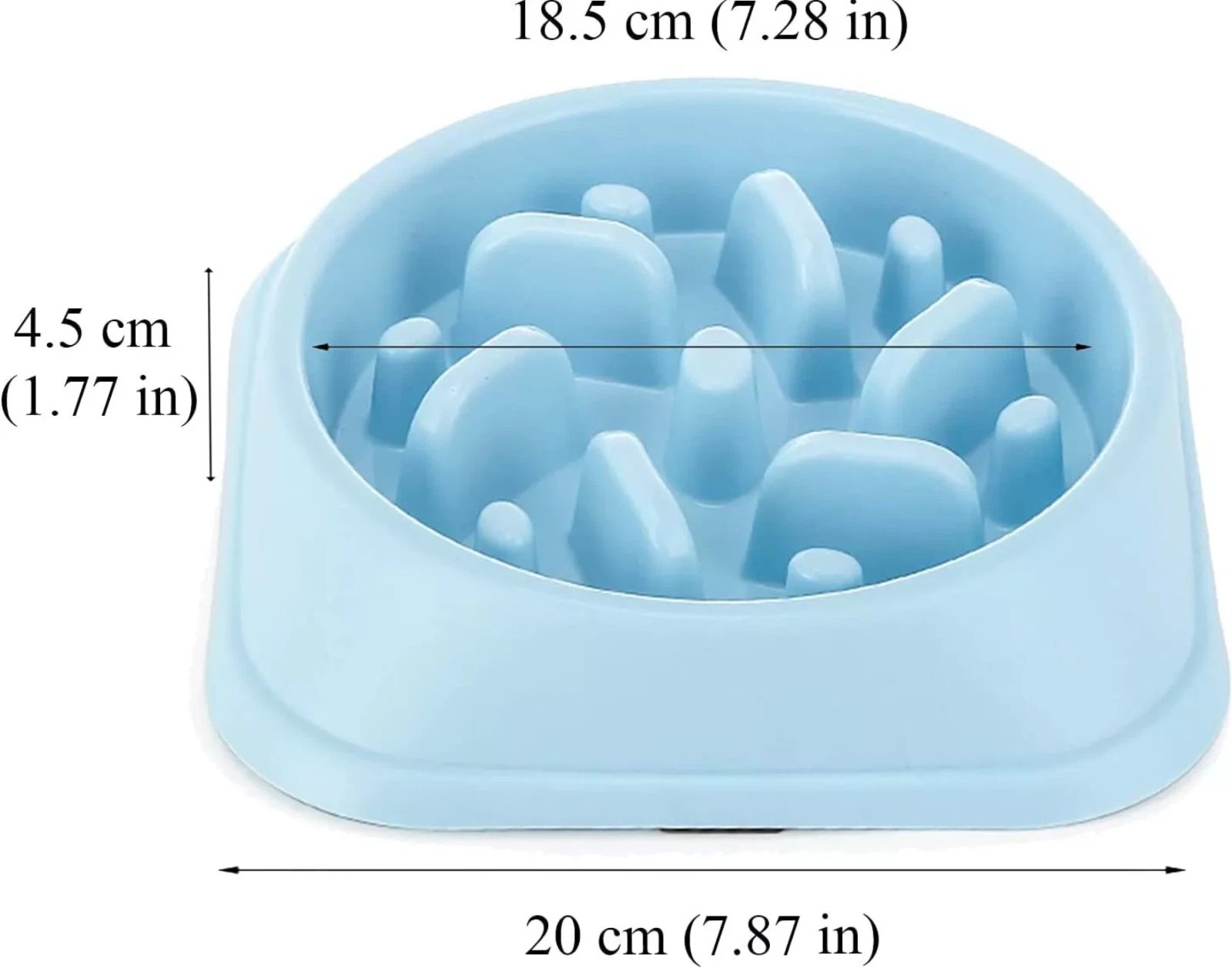Dog Bowl Slow Feeder Pet Bowl Anti Bloating Anti Slip Feet Interactive Feed Dish - Image 5
