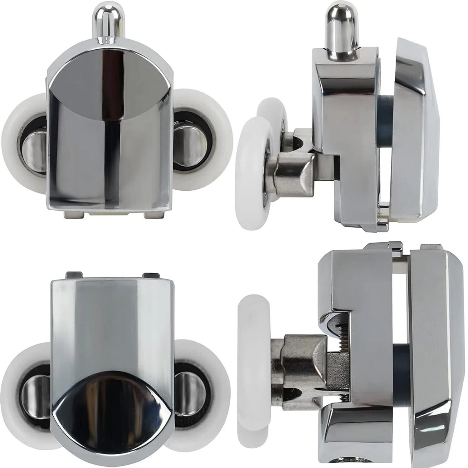 4/8x Shower Door Rollers Wheels Runners for Curved Door Top & Bottom Replacement - Image 8
