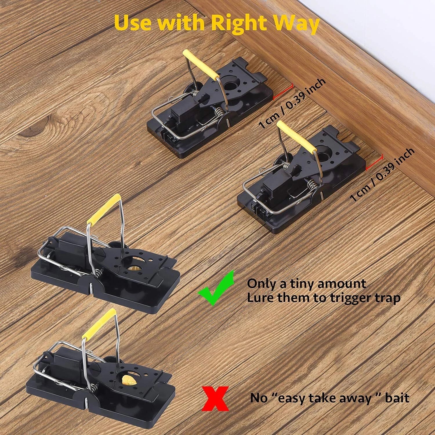 X2 Large Rat Trap Mouse Reusable Strong Easy Snap Catch Clean Rodent Control - Image 10