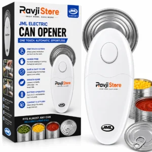 JML Electric Can Opener - One Touch Automatic Tin Opener for Clean, Fast and Eff