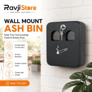 Wall Mounted Outside Ashtray Outdoor Pub Club Ash Tray Cigarette Metal Bin Fag Marksman