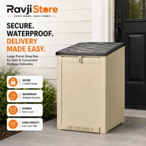 Large Waterproof Parcel Drop Box Delivery Box with Lid & Pistons Outdoor Garden