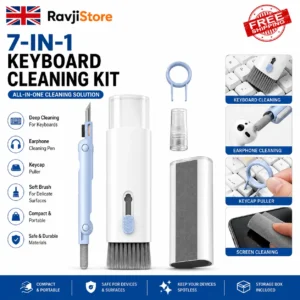 7-in-1 Keyboard Cleaning Kit – Earphone Cleaning Pen, Keycap Puller & Brush Tool Set